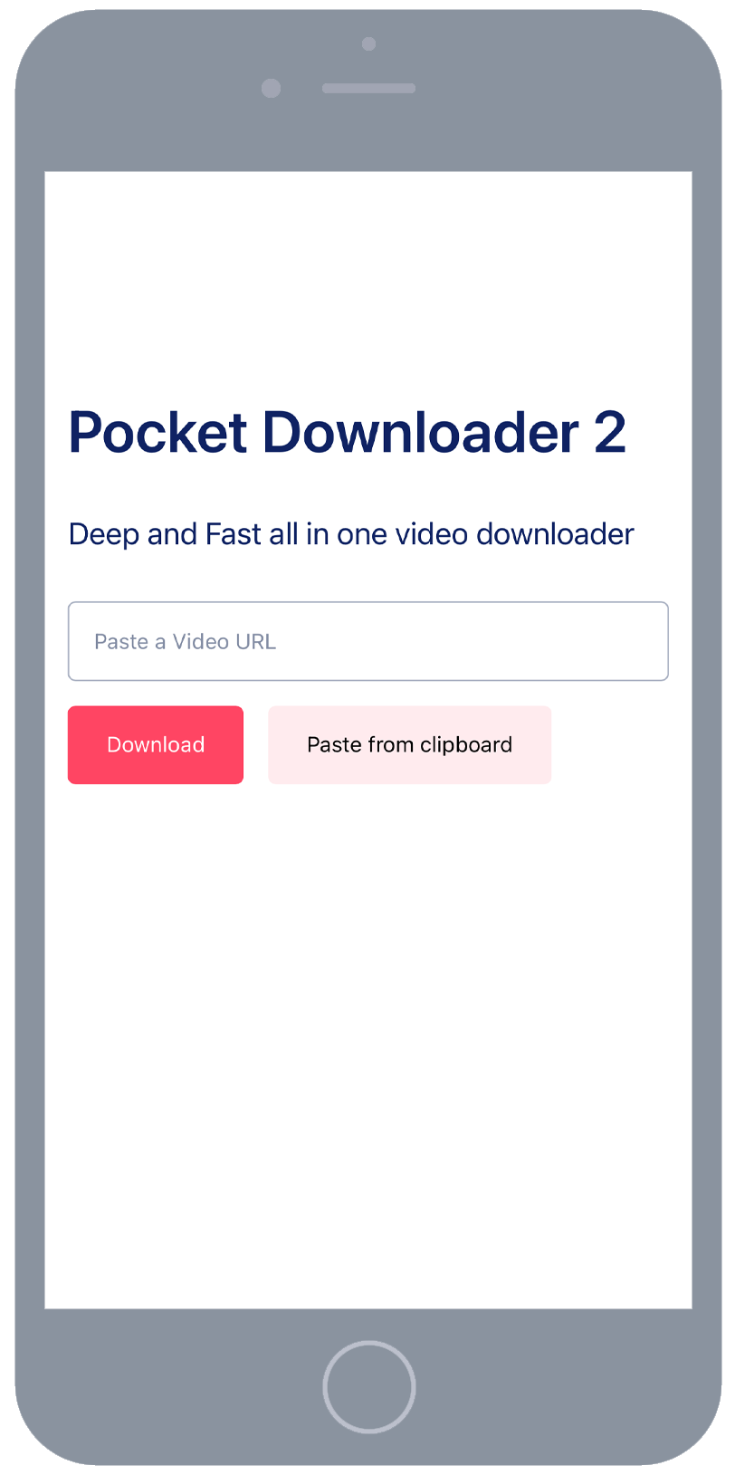 スマートフォンでのポケットダウンローダー2のUI画像像